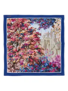 Шарф с принтом Max Mara, синий