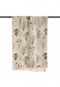 Плед Cabinda кремовый/разноцветный Loberon, кремовый/красочный