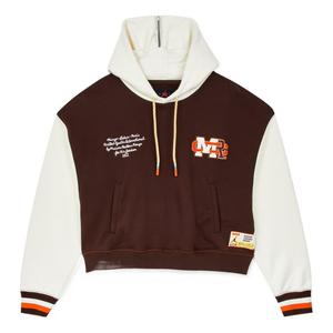 Худи (WMNS) Air Jordan x Maison Chateau Rouge Crossover Colorblock Splicing Hoodie Asia Edition Brown