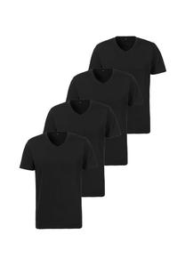 Майка/Рубашка с коротким рукавом 4 шт. в упаковке базовая S.Oliver, черный