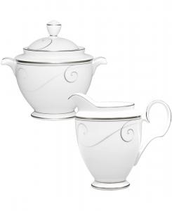 Набор для сахара и сливок Platinum Wave Noritake, White