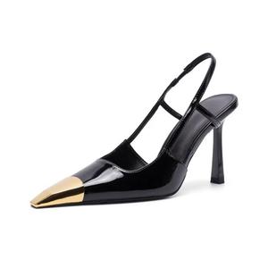 UMEK Тонкие каблуки на шпильке 7 и 9 см женские черные 9 см, цвет Black 9cm