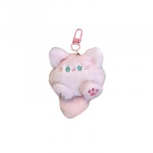 Очаровательный кошачий брелок плюшевый кукла подвеска высота 10см CHUNTUSHU, розовый