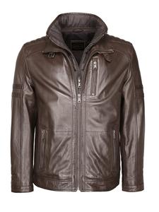 Кожаная куртка JCC 63535, коричневый