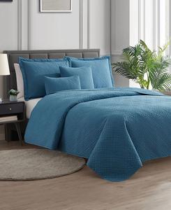 Комплект постельного белья из 5 предметов с ромбовидным тиснением, размер King/California King Nestl, Blue Heaven