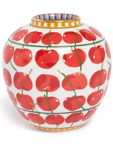 Ваза с принтом, 14х16,5 см, La Doublej, белый