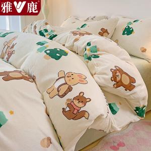 Yalu Пододеяльник 220х240 см из велюра, утепленный, цвет Forest Journey