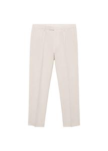 Узкие брюки со складками спереди MANGO MAN Ethereal, Nude