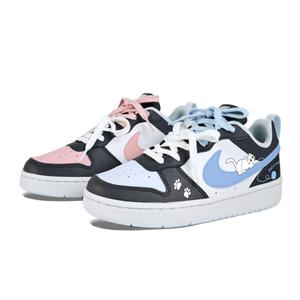 Кроссовки для скейтбординга Court Borough Meowth Mismatched с противоскользящей и износостойкой подошвой, низкие, детские, unisex Nike, розовый