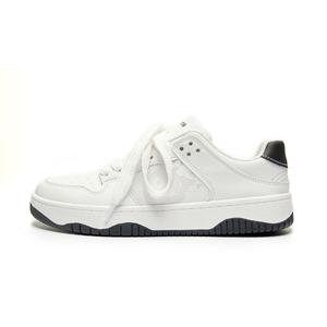 Кроссовки LAZY BONS Stylish Skateboarding Shoes Unisex Low-top White/Black, белый/черный