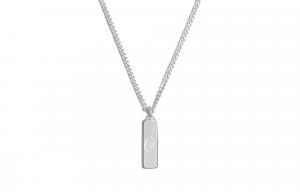 GUCCI Серебряное колье G с диагональным переплетением