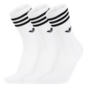 Носки оригинальные однотонные с логотипом спортивные баскетбольные носки 3 пары Adidas, белый
