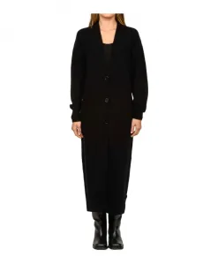 Длинный кардиган из ультрамягкого трикотажа. Patrizia Pepe, черный