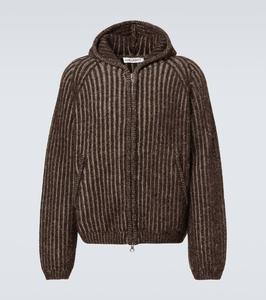 Вязаный худи с молнией из шерсти с рубчиком Our Legacy, Vanise Brown Stripe Isels Wool