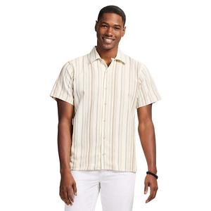 Мужская рубашка с коротким рукавом и застежкой на пуговицах saltwater dunes Izod, Elmwood Stripe
