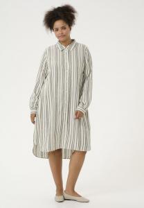 Платье Kaffe Curve KCMILLE, Moonstruck Black Stripe/Beige