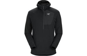 Толстовка мужская Arcteryx с белым логотипом, черный
