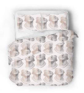 Сатиновое постельное белье Sense Eight POSE, светло-серый - 135 х 200 см