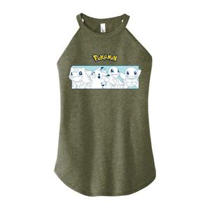 Детская майка с высоким воротом и принтом Nintendo Pokemon Portrait Lineup Licensed Character, зеленый