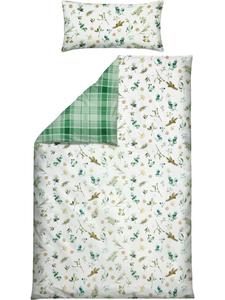 Redbest  Двустороннее фланелевое постельное белье зеленого цвета