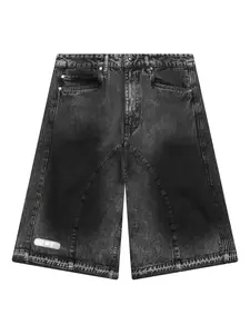 Джинсовые шорты с плиссированными вставками PDF, черный