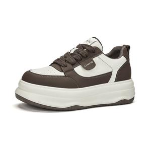 Кеды, скейтборд обувь женская низкая Gemeiq, цвет Brown Fleece-lined