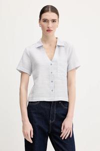 Рубашка с добавлением льна United Colors Of Benetton, синий