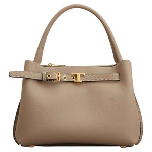 TOD'S Мини-сумка из телячьей кожи женская бежево-желтая