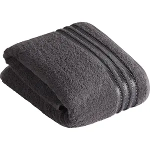 Полотенце для сауны Cult de Luxe с блестящей каймой Vossen, графит