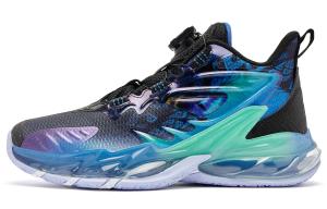 Баскетбольные кроссовки Changlong 7.0 с противоскользящей амортизацией, износостойкие, средней высоты, для детей и подростков QIAODAN, черный