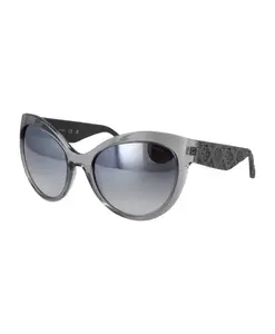 Серые зеркальные солнцезащитные очки в форме бабочки Guess, серый