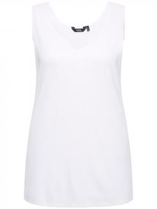 Футболка Ulla Popken Strick Top, цвет schneeweiß