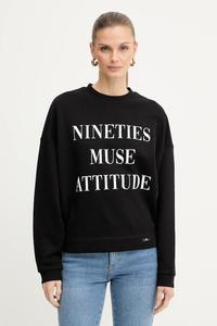 Хлопковая толстовка Elisabetta Franchi, черный