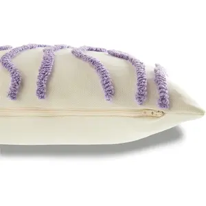 Декоративная подушка Wavy, вышитая, с высоким содержанием хлопка Tom Tailor Home, Lila + gemustert