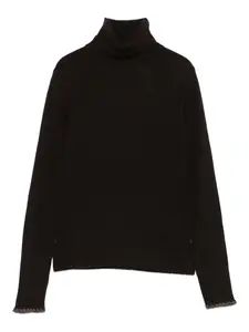 Свитер с воротником-стойкой Maison Hotel, коричневый