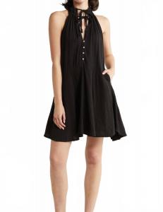 Женская накидка мини-платье в черном цвете ELAN