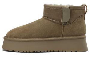 Женские зимние ботинки DAPHNE низкие на платформе, серо-коричневый