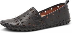 Женские кожаные лоферы Spring Step Fusaro, Удобные слипоны с резиновой подошвой, Лоферы для работы, прогулки и вождения, черный