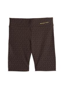 Байкерские шорты с логотипом для маленьких девочек и девочек Michael Michael Kors, цвет Chocolate