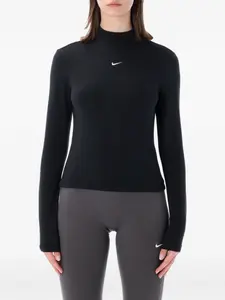 Топ с воротником-стойкой Nike, черный