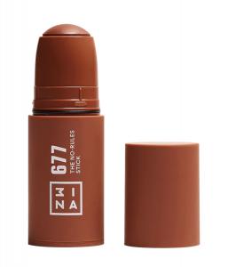 Кремовые румяна 3INA The No Rules Stick, Nr. 677 - Neutral brown, 5g