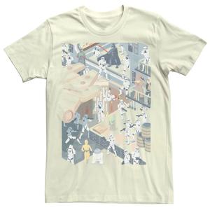 Мужская футболка с постером и изображением персонажей Star Wars