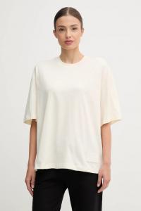 Хлопковая футболка Ea7 Emporio Armani, бежевый