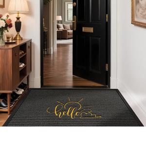 Dajiang Ковер 80х120 см для прихожей, износостойкий, с лазерной вышивкой, для наружного применения, соскабливает песок и пыль