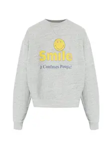 Свитшот с принтом Dsquared2, серый