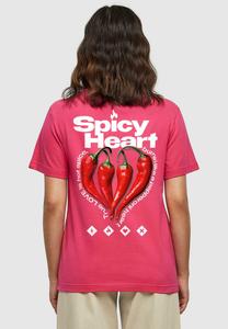 Футболка с принтом SPICY HEART Mister Tee, розовый