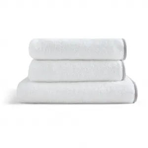 Набор полотенец Набор из 3 шт. из махровой ткани, состоящий из 2 полотенец (40x76 см) и 1 полотенца (50x100 см) Christy, белый/серый