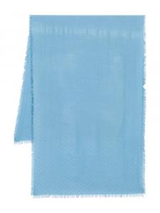 Max Mara жаккардовый шарф с монограммой, синий