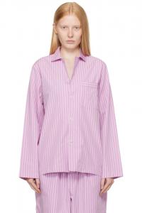 Поплиновая пижамная рубашка с длинными рукавами Tekla, мультиколор