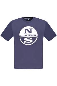 Мужская футболка North Sails хлопковая с контрастным принтом, темно-синий